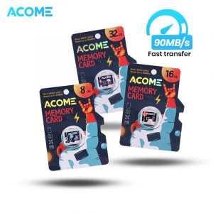 Kartu SD Mikro ACOME 8GB/16GB/32GB/64GB Kecepatan Tinggi Hingga 90MB/Detik Kartu Memori Kelas 10 Semua perangkat