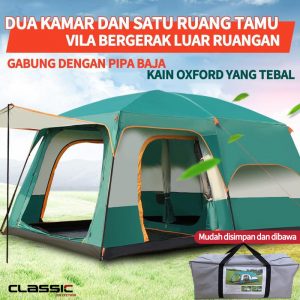 Tenda Kemah Tahan Air Portabel 5-8 Orang/Tenda berkemah gunung — Classiccollection