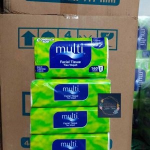 MULTI COMPACK SIZE 4 PACK X 160 SHEET/Tisu wajah multi hijau serbaguna isi 4 pack hemat