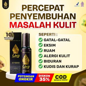 Minyak Waji – Minyak Balur Minyak Urut Percepat Penyembuhan Masalah Kulit Gatal Gatal Eksim Ruam Alergi Kulit Biduran Kadas Kudis Kurap Kudis