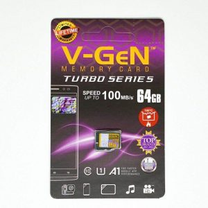 Kartu Memori Micro SD Vgen 64GB Class 10 Class10 TURBO SERIES Asli Resmi