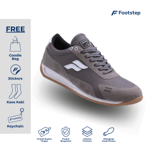 Footstep Footwear Sepatu Pria Sneaker Fusion V2 Grey Original Shoes