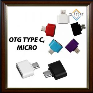 SL OTG MINI NON KABEL V8/MICRO DAN TYPE C MODEL PERSEGI PORT KONEKTOR (USB FEMALE TO MICRO/TYPE C USB MALE)